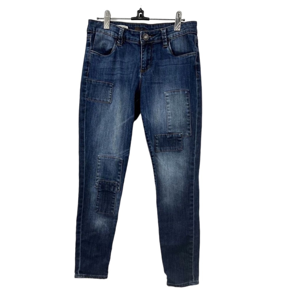 Women’s Kut from the Kloth Brigitte Ankle Skinny Patchwork Blue Jeans Size 6